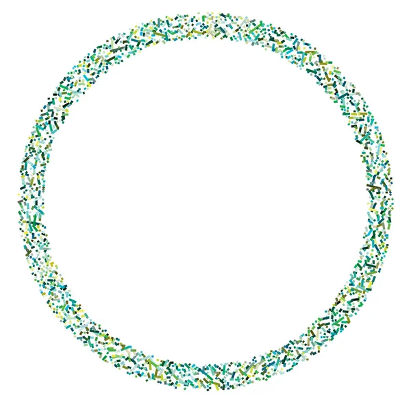 Quadrados Aleatórios Coloridos Formação Círculo Elemento Geométrico Abstrato Círculo Mosaico — Vetor de Stock