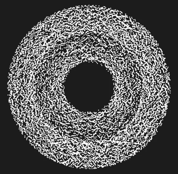 Graustufenzufällige Quadrate Der Kreisbildung Abstraktes Geometrisches Element Kreis Kreisförmiges Mosaik — Stockvektor