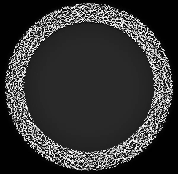 Graustufenzufällige Quadrate Der Kreisbildung Abstraktes Geometrisches Element Kreis Kreisförmiges Mosaik — Stockvektor