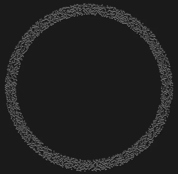 Graustufenzufällige Quadrate Der Kreisbildung Abstraktes Geometrisches Element Kreis Kreisförmiges Mosaik — Stockvektor