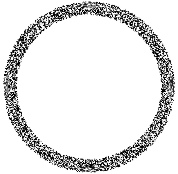 円の形成のランダムな正方形抽象的な黒と白 モノクロ グレースケールの幾何学的要素 円形モザイク — ストックベクタ