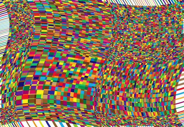 Mosaik Bakgrund Tessellation Mönster Färgglada Vågiga Vinka Och Böljande Böljande — Stock vektor