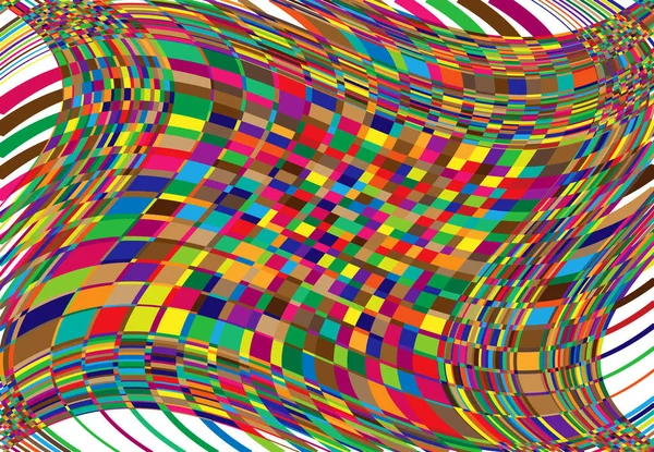 Mozaikové Pozadí Tessellation Vzor Barevné Vlnité Vlnité Vlnité Vlnité Ilustrace — Stockový vektor