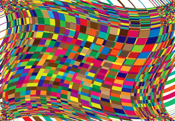 Fundo Mosaico Padrão Tesselação Colorido Ondulado Ondulado Ondulado Ilustração Billowy — Vetor de Stock