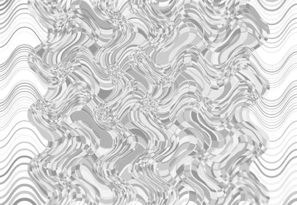 Mosaico Sfondo Modello Tassellazione Scala Grigi Ondulato Ondulato Ondulato Illustrazione — Vettoriale Stock