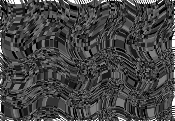 Мозаїчний Фон Візерунок Теселяції Темна Хвиляста Хвиляста Хвиляста Білосніжна Ілюстрація — стоковий вектор