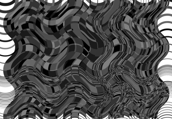 Fond Mosaïque Motif Tessellation Sombre Ondulé Ondulé Ondulé Illustration Bouillonnante — Image vectorielle