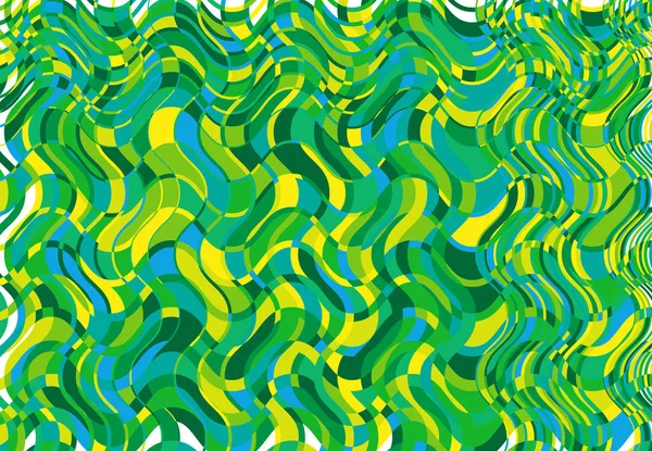 Mozaïek Achtergrond Tessellatiepatroon Groene Golvende Golvende Golvende Golvende Illustratie Abstracte — Stockvector