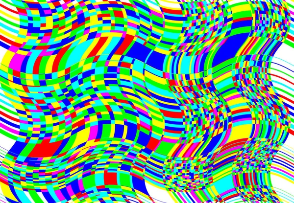 Mosaik Bakgrund Tessellation Mönster Pulserande Vågig Vinkande Och Böljande Böljande — Stock vektor