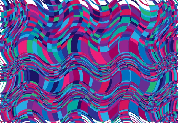 Mozaikové Pozadí Tessellation Vzor Fialová Vlnitá Vlnící Vlnící Vlnitá Ilustrace — Stockový vektor