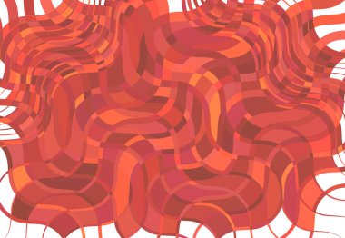 Mozaik arka plan, tessellasyon deseni. kırmızı dalgalı, dalgalı ve dalgalı, dalgalı çizimler. Soyut vektör sanatı. dalgalanma, kıvrımlı, zig-zag ve çapraz-çapraz garip, garip yapı elementi