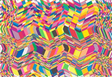 Mozaik arka plan, tessellasyon deseni. Dalgalı, dalgalı, dalgalı, dalgalı bir illüstrasyon. Soyut vektör sanatı. dalgalanma, kıvrımlı, zig-zag ve çapraz-çapraz garip, garip yapı elementi