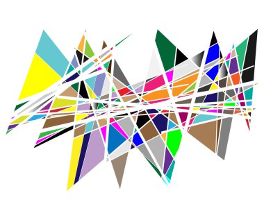 Gürültü, arıza konsepti soyut renkli vektör çizimi. Rastgele dikdörtgenler, kareler mozaik, tesselasyon geometrik arkaplan ögesi, desen ve doku