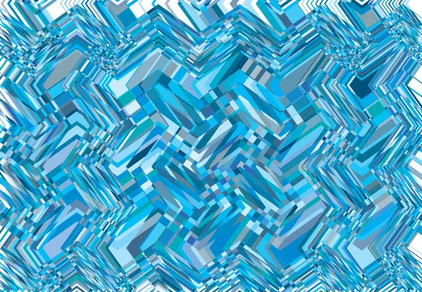 Mosaik Hintergrund Tessellation Muster Blau Gewellt Winkend Und Wellig Wogende — Stockvektor