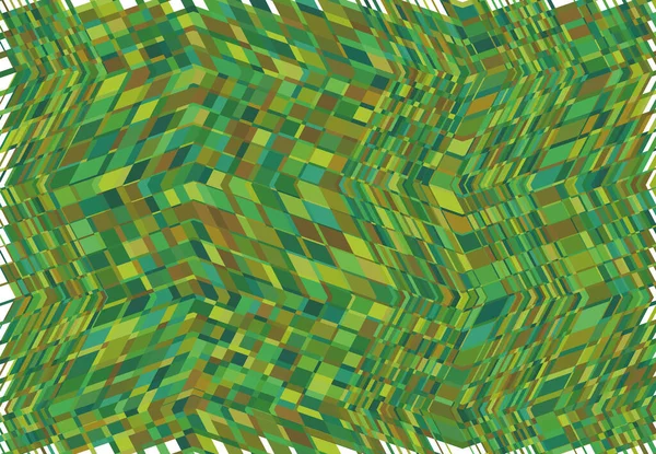 Fondo Mosaico Patrón Teselado Verde Ondulado Ondulado Ondulado Ilustración Ondulada — Vector de stock