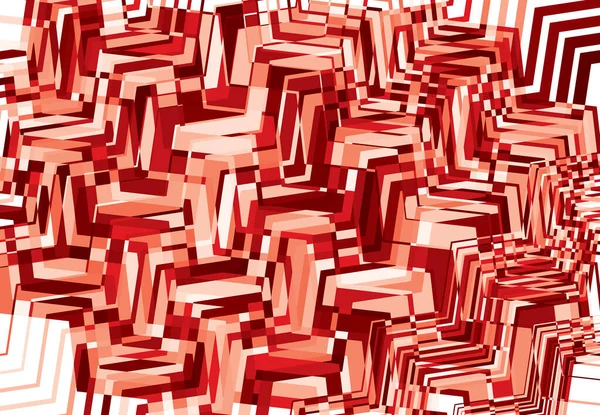 Fundo Mosaico Padrão Tesselação Ondulado Vermelho Ondulado Ondulado Ilustração Billowy — Vetor de Stock