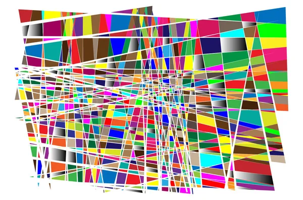 故障概念抽象彩色矢量图解 随机矩形 正方形马赛克 镶嵌几何背景元素 图案和纹理 — 图库矢量图片