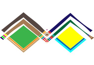 Gürültü, arıza konsepti soyut renkli vektör çizimi. Rastgele dikdörtgenler, kareler mozaik, tesselasyon geometrik arkaplan ögesi, desen ve doku