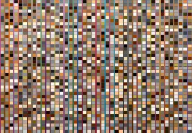 Tessallasyon, mozaik soyut renkli, kahverengi geometrik arkaplan. Rastgele dikdörtgen, kare karolar açısal desen ve doku