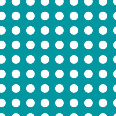 Beyaz daireler, noktalar, renk arkaplanı üzerindeki lekeler. Kusursuz tekrarlanabilir yarım ton kalıbı. Basit noktalama, noktalama, noktalama işaretleri, ambalaj kağıdı çizimleri. Vektör