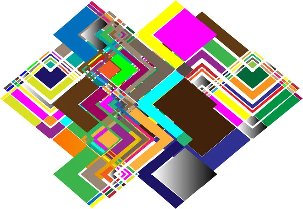 Ruído Conceito Falha Ilustração Vetorial Colorido Abstrato Retângulos Aleatórios Quadrados —  Vetores de Stock