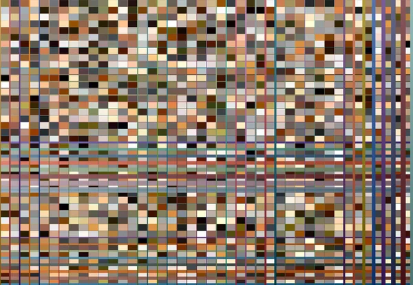 Tessallation Mosaico Abstracto Colorido Fondo Geométrico Marrón Rectángulo Aleatorio Azulejos — Vector de stock