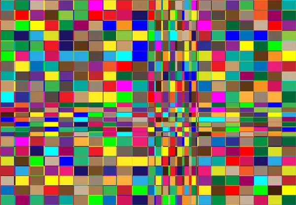 Tessallation Mosaico Abstracto Colorido Multicolor Fondo Geométrico Rectángulo Aleatorio Azulejos — Vector de stock