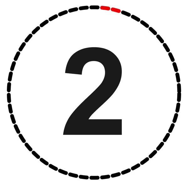 Números Números Marcan Ilustración Icono Concepto Tiempo Duración Horario Icono — Vector de stock