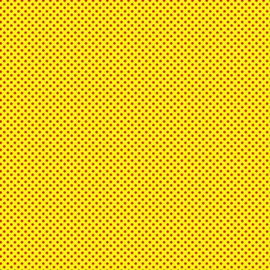 Popart, noktacı-noktacı-noktacılık kusursuz kırmızı, sarı daireler, noktalar, noktalı desen, çember arka plan. Vektör