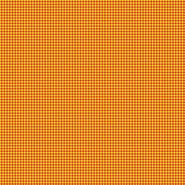 Popart, noktacı-noktacı-noktacılık kusursuz kırmızı, sarı daireler, noktalar, noktalı desen, çember arka plan. Vektör