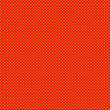 Popart, noktacı-noktacı-noktacılık kusursuz kırmızı, sarı daireler, noktalar, noktalı desen, çember arka plan. Vektör