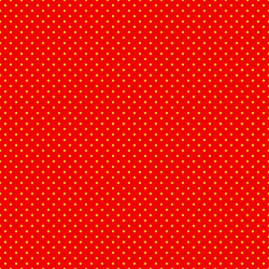Popart, noktacı-noktacı-noktacılık kusursuz kırmızı, sarı daireler, noktalar, noktalı desen, çember arka plan. Vektör