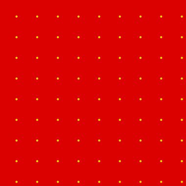 Popart, noktacı-noktacı-noktacılık kusursuz kırmızı, sarı daireler, noktalar, noktalı desen, çember arka plan. Vektör