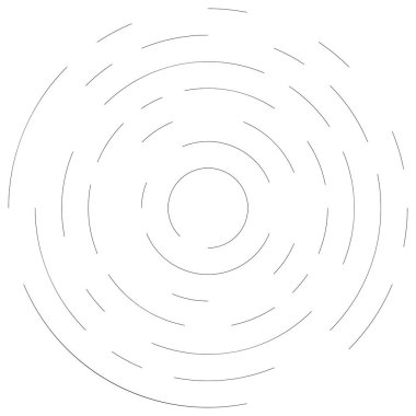 Radikal, yayılan çizgiler soyut patlama elementi. Konsantrik girdap volt, sarmal yayılan şeritler. Dairesel, döngüsel şeritler, çizgiler daire şeklinde. Çevir, döndür, döndür, döndür.