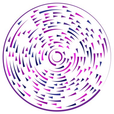 Radikal, yayılan çizgiler soyut patlama elementi. Konsantrik girdap volt, sarmal yayılan şeritler. Dairesel, döngüsel şeritler, çizgiler daire şeklinde. Çevir, döndür, döndür, döndür.