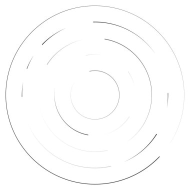 Radikal, yayılan çizgiler soyut patlama elementi. Konsantrik girdap volt, sarmal yayılan şeritler. Dairesel, döngüsel şeritler, çizgiler daire şeklinde. Çevir, döndür, döndür, döndür.