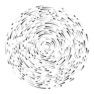 Radikal, yayılan çizgiler soyut patlama elementi. Konsantrik girdap volt, sarmal yayılan şeritler. Dairesel, döngüsel şeritler, çizgiler daire şeklinde. Çevir, döndür, döndür, döndür.