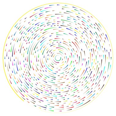 Radikal, yayılan çizgiler soyut patlama elementi. Konsantrik girdap volt, sarmal yayılan şeritler. Dairesel, döngüsel şeritler, çizgiler daire şeklinde. Çevir, döndür, döndür, döndür.