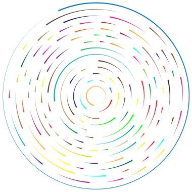 Radikal, yayılan çizgiler soyut patlama elementi. Konsantrik girdap volt, sarmal yayılan şeritler. Dairesel, döngüsel şeritler, çizgiler daire şeklinde. Çevir, döndür, döndür, döndür.