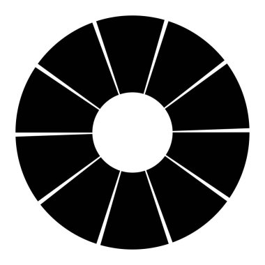 Dairesel dairesel, yayılan çizgiler, ışınlar, ışınlar. Geometrik çember vektör çizimi. Döngüsel konsantrasyon deseni