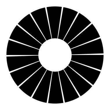 Dairesel dairesel, yayılan çizgiler, ışınlar, ışınlar. Geometrik çember vektör çizimi. Döngüsel konsantrasyon deseni
