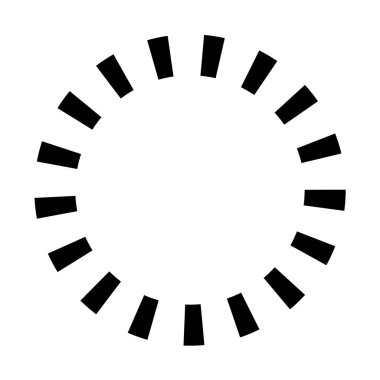 Dairesel dairesel, yayılan çizgiler, ışınlar, ışınlar. Geometrik çember vektör çizimi. Döngüsel konsantrasyon deseni