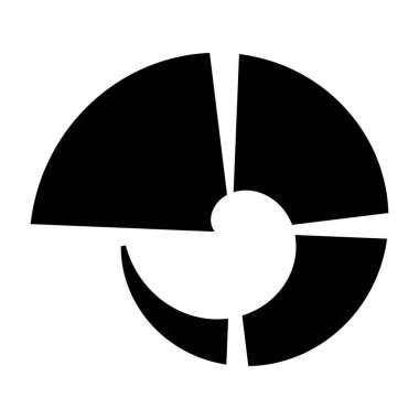 Dairesel dairesel, yayılan çizgiler, ışınlar, ışınlar. Geometrik çember vektör çizimi. Döngüsel konsantrasyon deseni