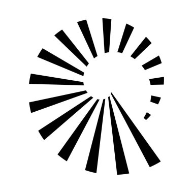 Dairesel dairesel, yayılan çizgiler, ışınlar, ışınlar. Geometrik çember vektör çizimi. Döngüsel konsantrasyon deseni