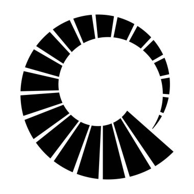 Dairesel dairesel, yayılan çizgiler, ışınlar, ışınlar. Geometrik çember vektör çizimi. Döngüsel konsantrasyon deseni