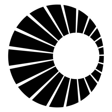 Dairesel dairesel, yayılan çizgiler, ışınlar, ışınlar. Geometrik çember vektör çizimi. Döngüsel konsantrasyon deseni