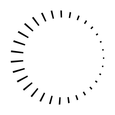Dairesel dairesel, yayılan çizgiler, ışınlar, ışınlar. Geometrik çember vektör çizimi. Döngüsel konsantrasyon deseni
