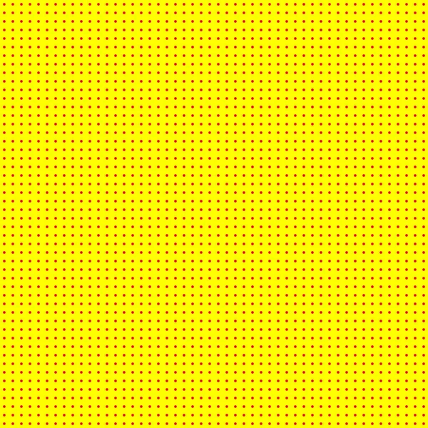 Popart Pointilliste Pointillisme Rouge Sans Couture Cercles Jaunes Points Motif — Image vectorielle