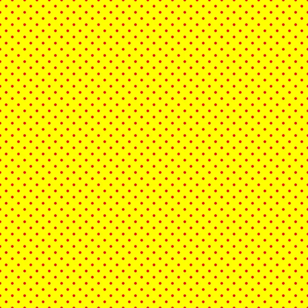 Popart Pointilliste Pointillisme Rouge Sans Couture Cercles Jaunes Points Motif — Image vectorielle