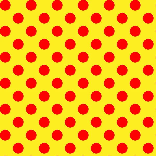 Popart Pointillist Pointillism Seamless Red Yellow Circles Dots Dotted Pattern — Stock Vector